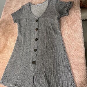 Striped Button-Down Dress